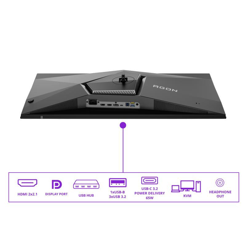 AOC AGON PRO AG326UZD2 écran plat de PC 80 cm (31.5") 3840 x 2160 pixels 4K Ultra HD OLED Noir