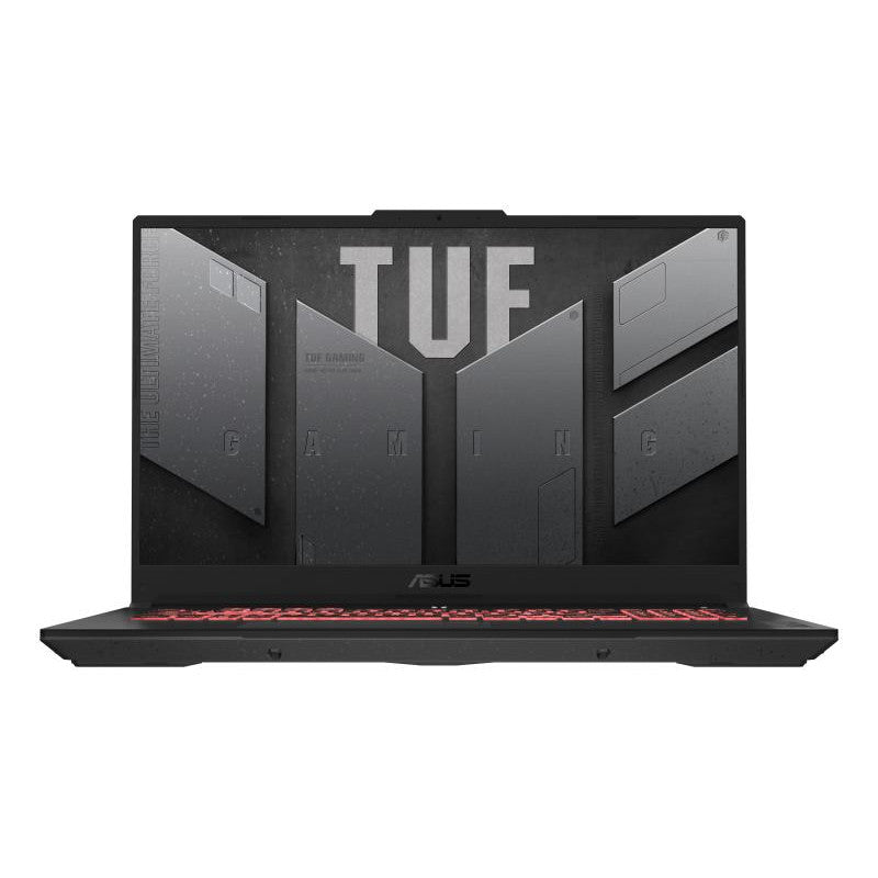 ASUS TUF Gaming A17 TUF707NUQ-DICHX146W AMD Ryzen? 7 170 Ordinateur portable 43,9 cm (17.3") Full HD 16 Go DDR5-SDRAM 512 Go SSD NVIDIA GeForce RTX 4050 Wi-Fi 6 (802.11ax) Windows 11 Home Noir, Gris