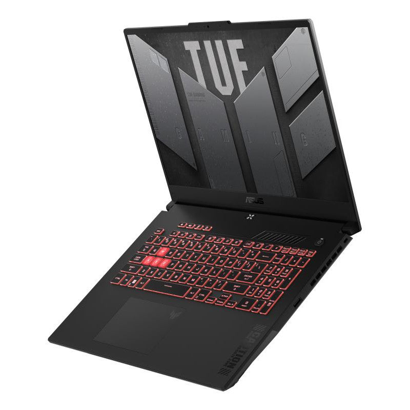 ASUS TUF Gaming A17 TUF707NUQ-DICHX146W AMD Ryzen? 7 170 Ordinateur portable 43,9 cm (17.3") Full HD 16 Go DDR5-SDRAM 512 Go SSD NVIDIA GeForce RTX 4050 Wi-Fi 6 (802.11ax) Windows 11 Home Noir, Gris