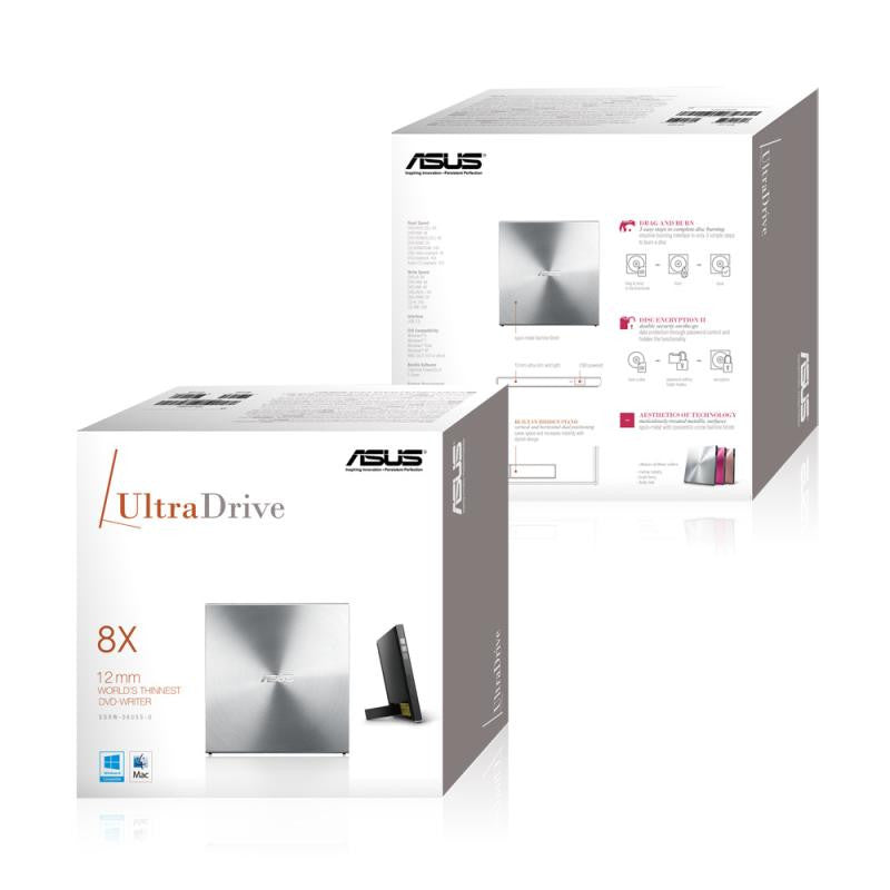 ASUS SDRW-08U5S-U UltraDrive Argent o