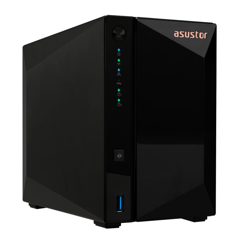 Asustor DRIVESTOR 2 Pro Gen2 AS3302T v2 NAS Realtek RTD1619B 2 Go DDR4 ADM Noir
