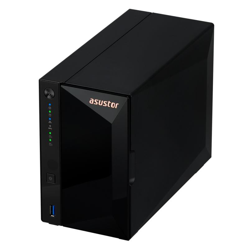 Asustor DRIVESTOR 2 Pro Gen2 AS3302T v2 NAS Realtek RTD1619B 2 Go DDR4 ADM Noir