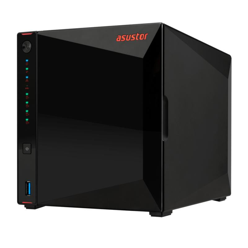 Asustor AS5404T serveur de stockage NAS Intel® Celeron® N5105 4 Go DDR4 0 To ADM Noir