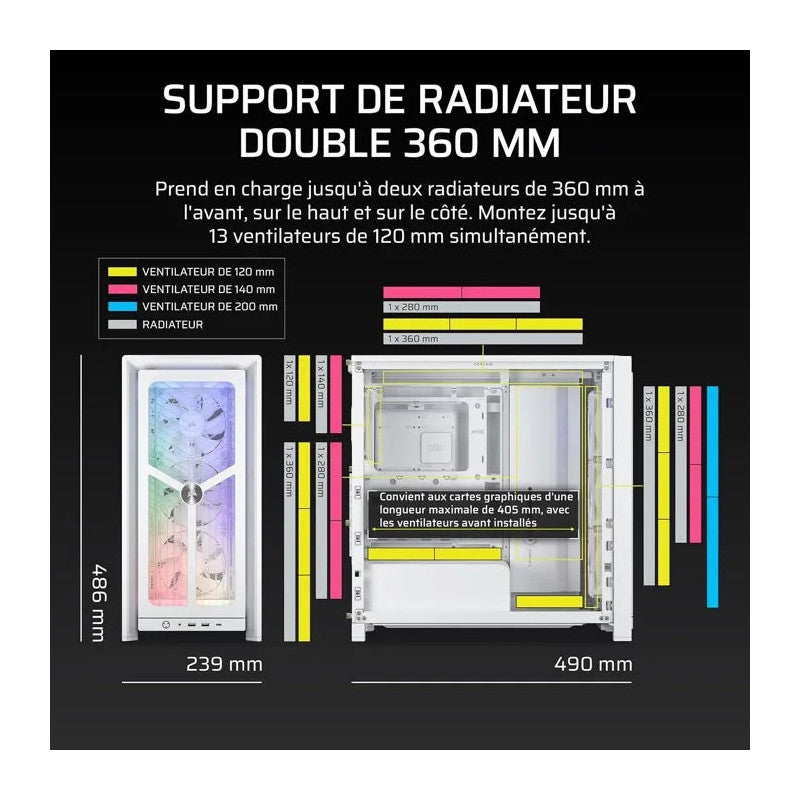 CORSAIR FRAME 4000X RS, WHITE