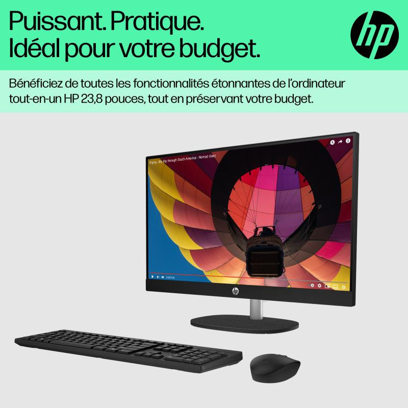 HP 24-cr0089nf PC AMD Ryzen? 7 7730U 60,5 cm (23.8") 1920 x 1080 pixels PC All-in-One 16 Go DDR4-SDRAM 512 Go SSD Windows 11 Home Wi-Fi 6 (802.11ax) Blanc