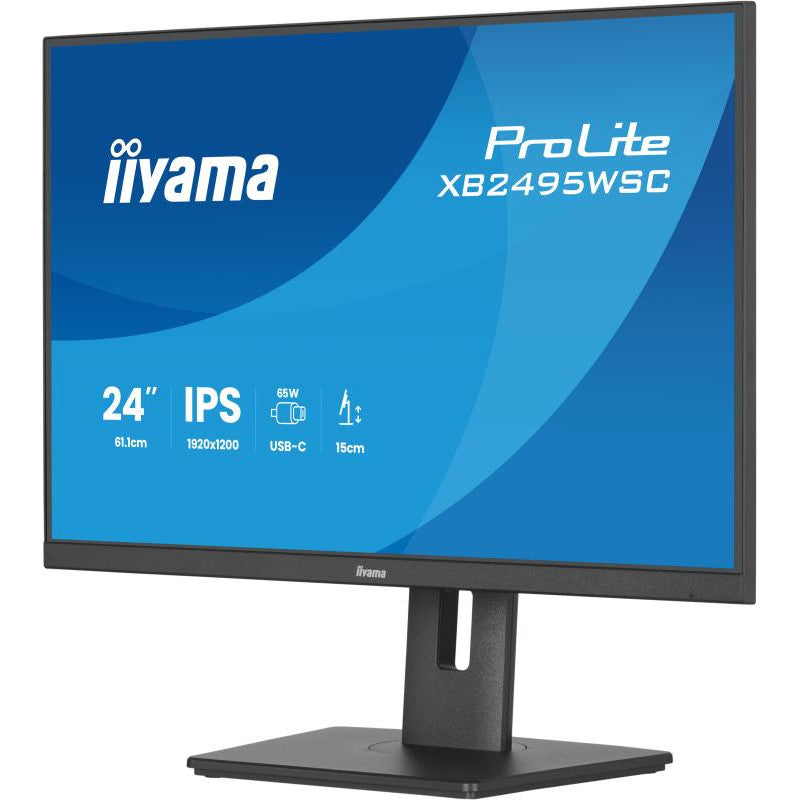 iiyama ProLite XB2495WSC-B1 écran plat de PC 61,2 cm (24.1") 1920 x 1200 pixels WUXGA LED Noir