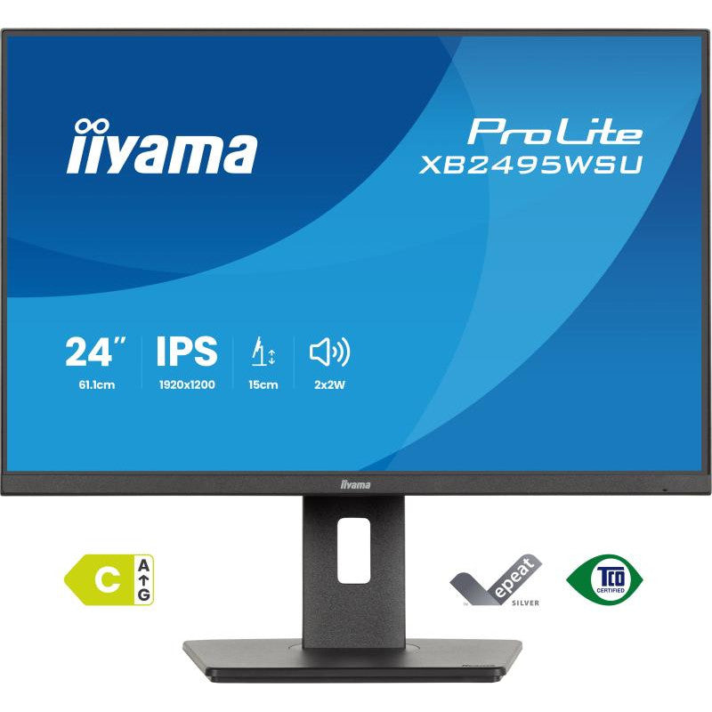 iiyama ProLite XB2495WSU-B1 écran plat de PC 61,2 cm (24.1") 1920 x 1200 pixels WUXGA LCD Noir