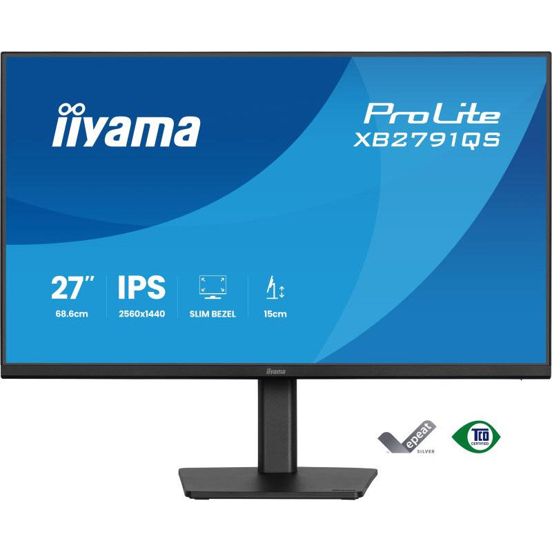 iiyama ProLite XB2791QS-B1 écran plat de PC 68,6 cm (27") 2560 x 1440 pixels Quad HD LED Noir
