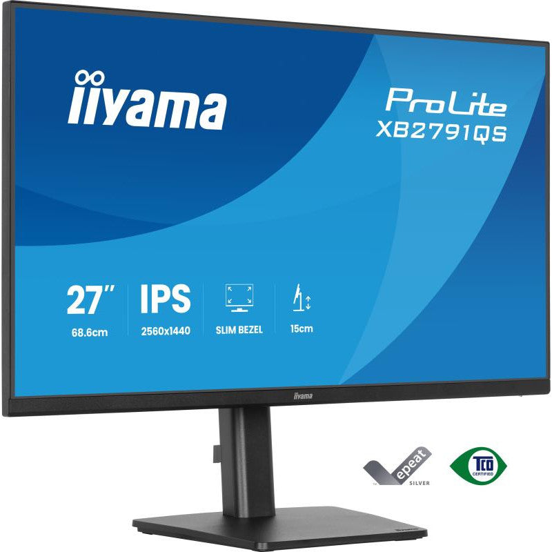 iiyama ProLite XB2791QS-B1 écran plat de PC 68,6 cm (27") 2560 x 1440 pixels Quad HD LED Noir
