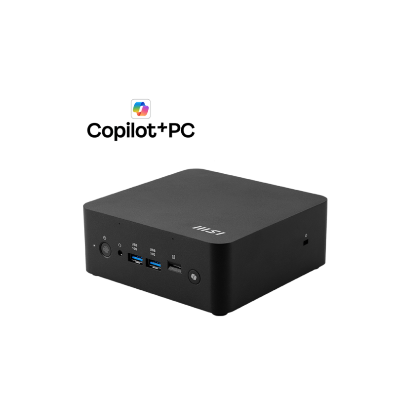 MSI Cubi NUC AI+ 2MG-007EU Copilot+ PC Intel Core Ultra 9 288V 32 Go LPDDR5x-SDRAM 1 To SSD Windows 11 Pro Mini PC Noir