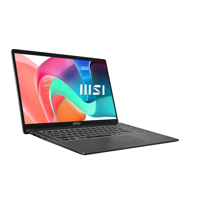 MSI Modern 15 F1MG-1246FRNN Intel Core 5 120U Ordinateur portable 39,6 cm (15.6") Full HD 16 Go DDR4-SDRAM 512 Go SSD Wi-Fi 6E (802.11ax) Windows 11 Pro Gris AZERTY Français