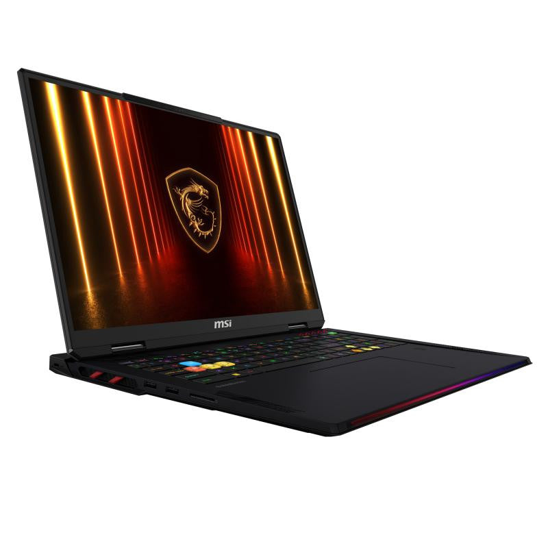 MSI Raider 18 HX AI A2XWIG-270FR Intel Core Ultra 9 285HX Ordinateur portable 45,7 cm (18") UHD+ 64 Go DDR5-SDRAM 4 To SSD NVIDIA GeForce RTX 5080 Wi-Fi 7 (802.11be) Windows 11 Pro Noir AZERTY Français