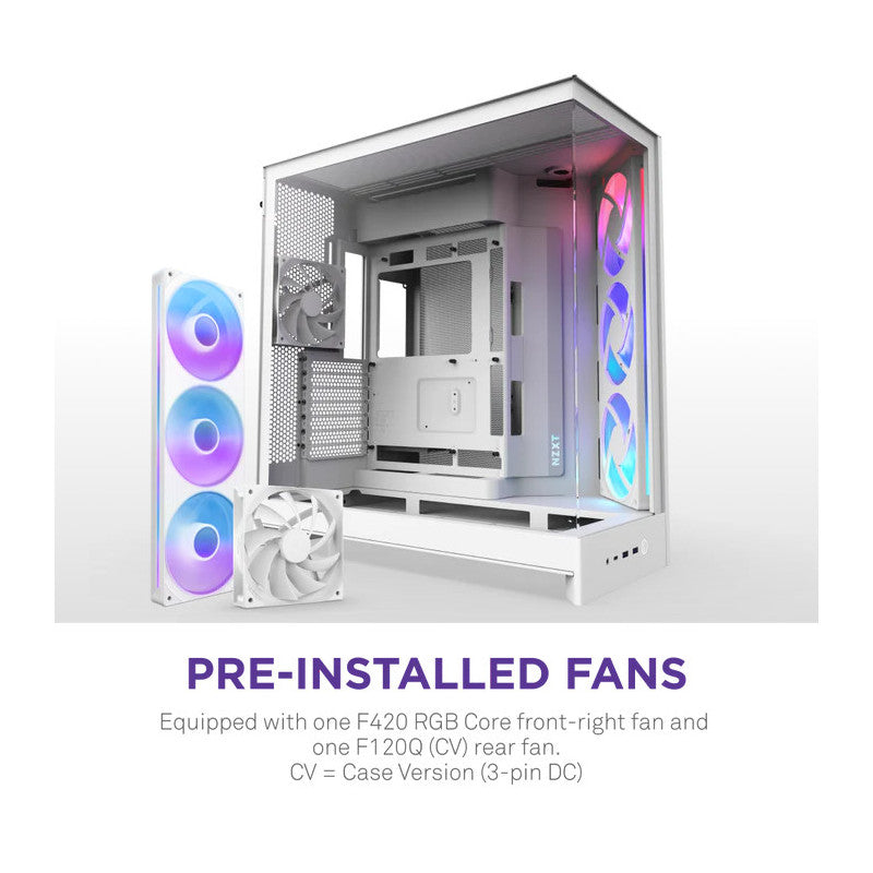 NZXT H9 Flow RGB - All White