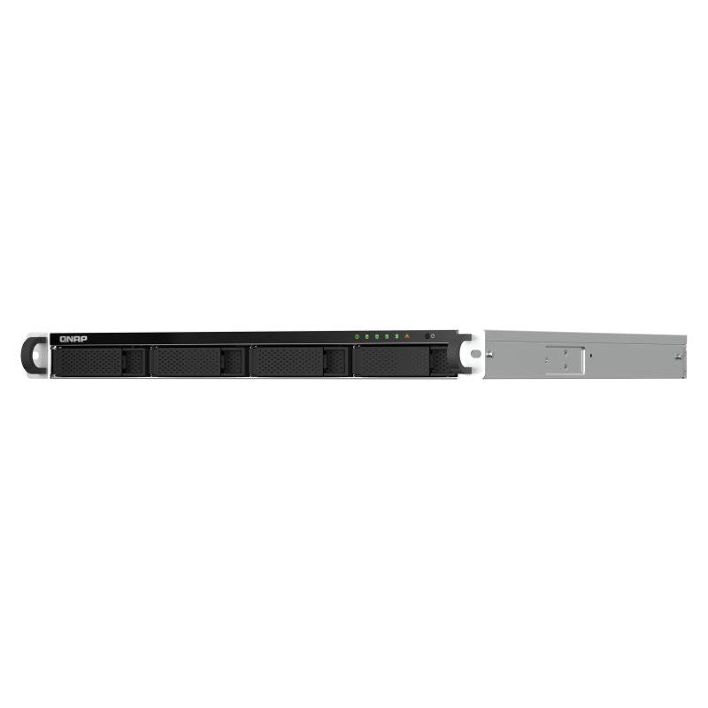 QNAP TS-464U NAS Rack (1 U) Intel® Celeron® N5095 8 Go DDR4 0 To QNAP Turbo System Aluminium, Noir