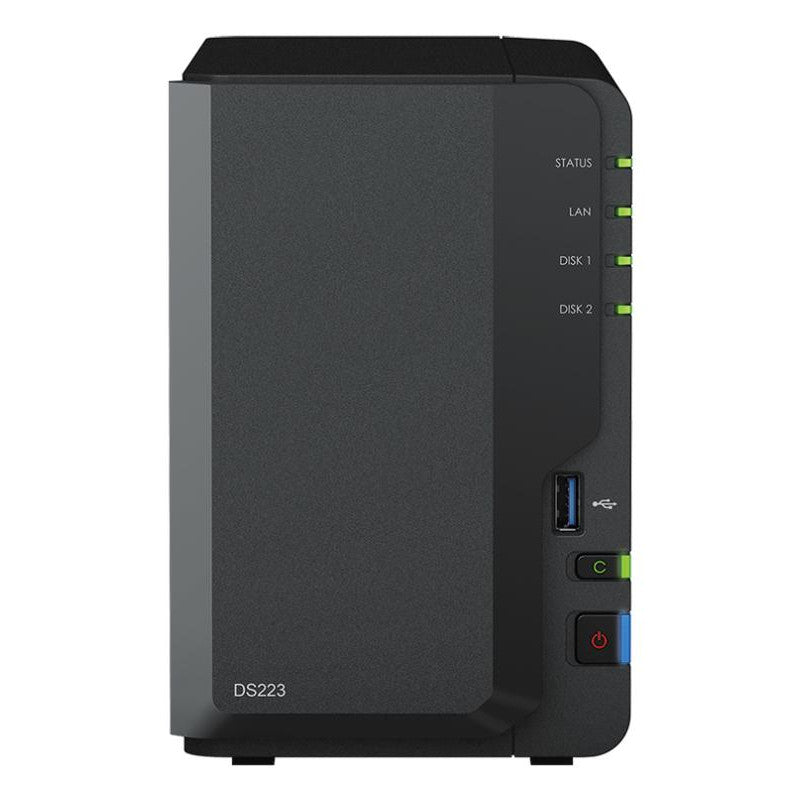 Synology DiskStation DS223 serveur de stockage NAS Bureau Realtek RTD1619B 2 Go DDR4 0 To