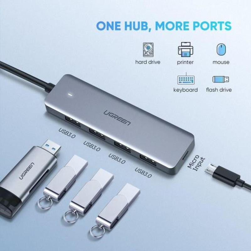 UGREEN Hub 4-Port USB3.0 avec Port Alimentation
