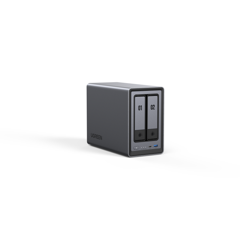 Ugreen NASync DXP2800 NAS System 2-Bay Compact Intel® N N100 8 Go DDR5 0 To UGOS Pro Noir